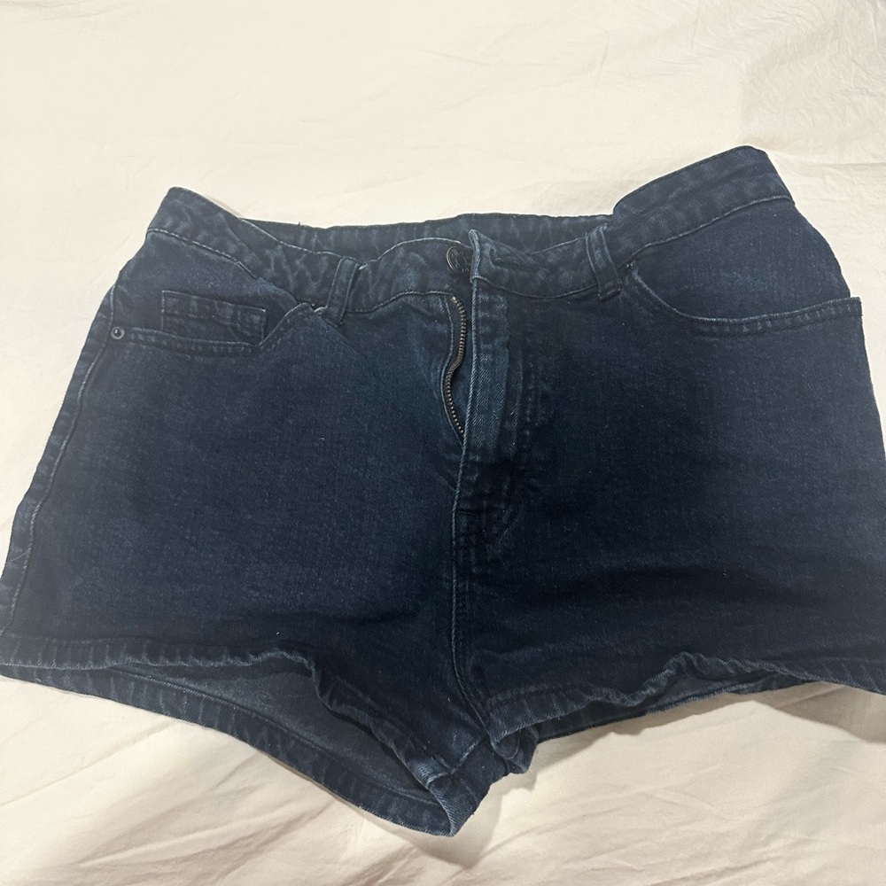 Dark Blue Women's Denim High Waisted Shorts